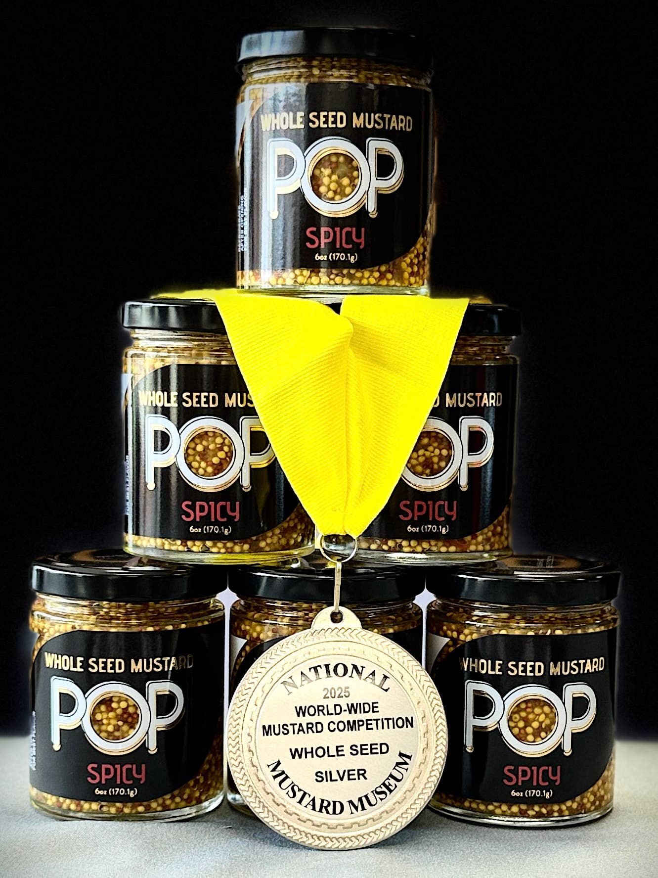 POP Mustards SPICY 6 oz jar