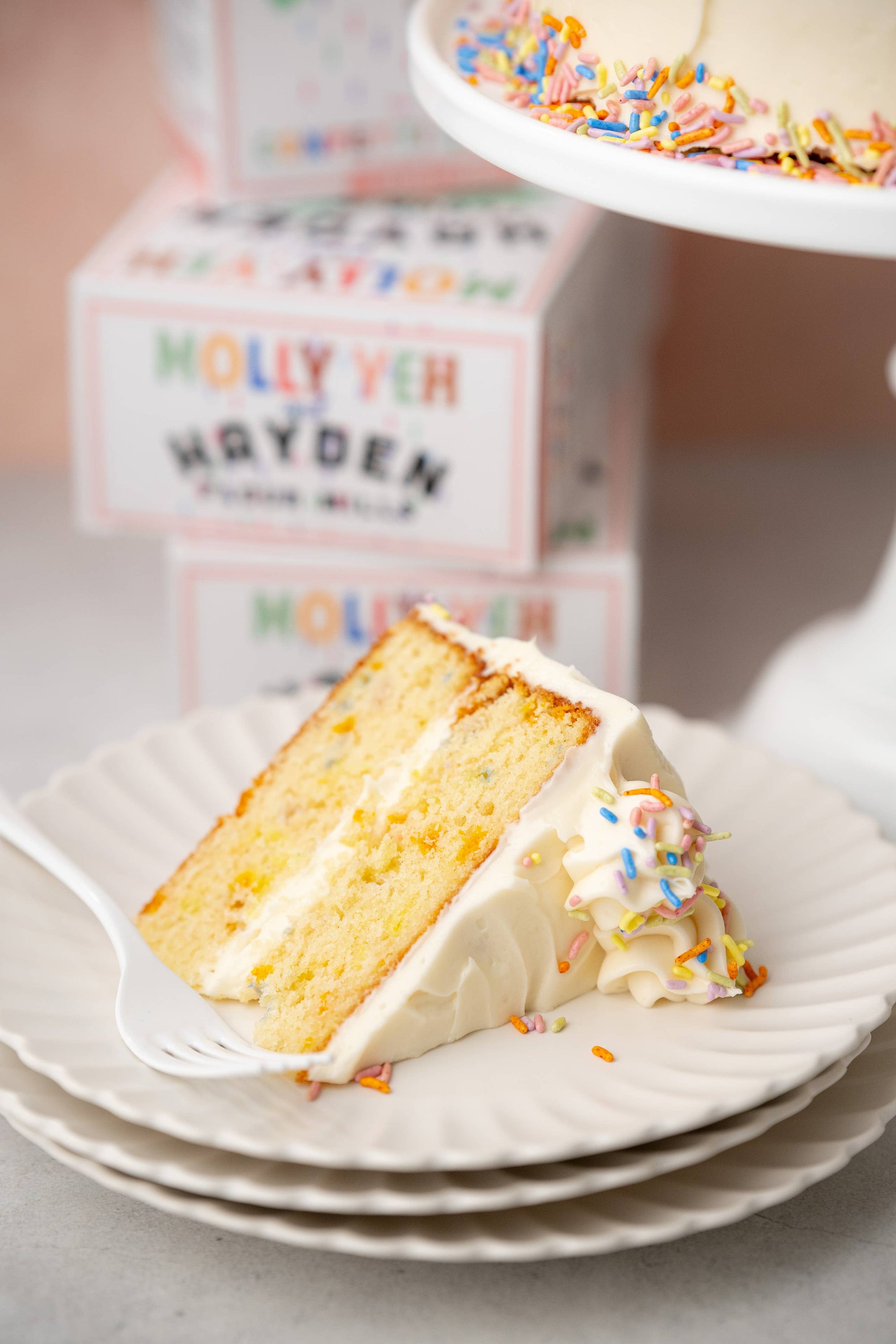 Molly Yeh x HFM Confetti Cake Mix