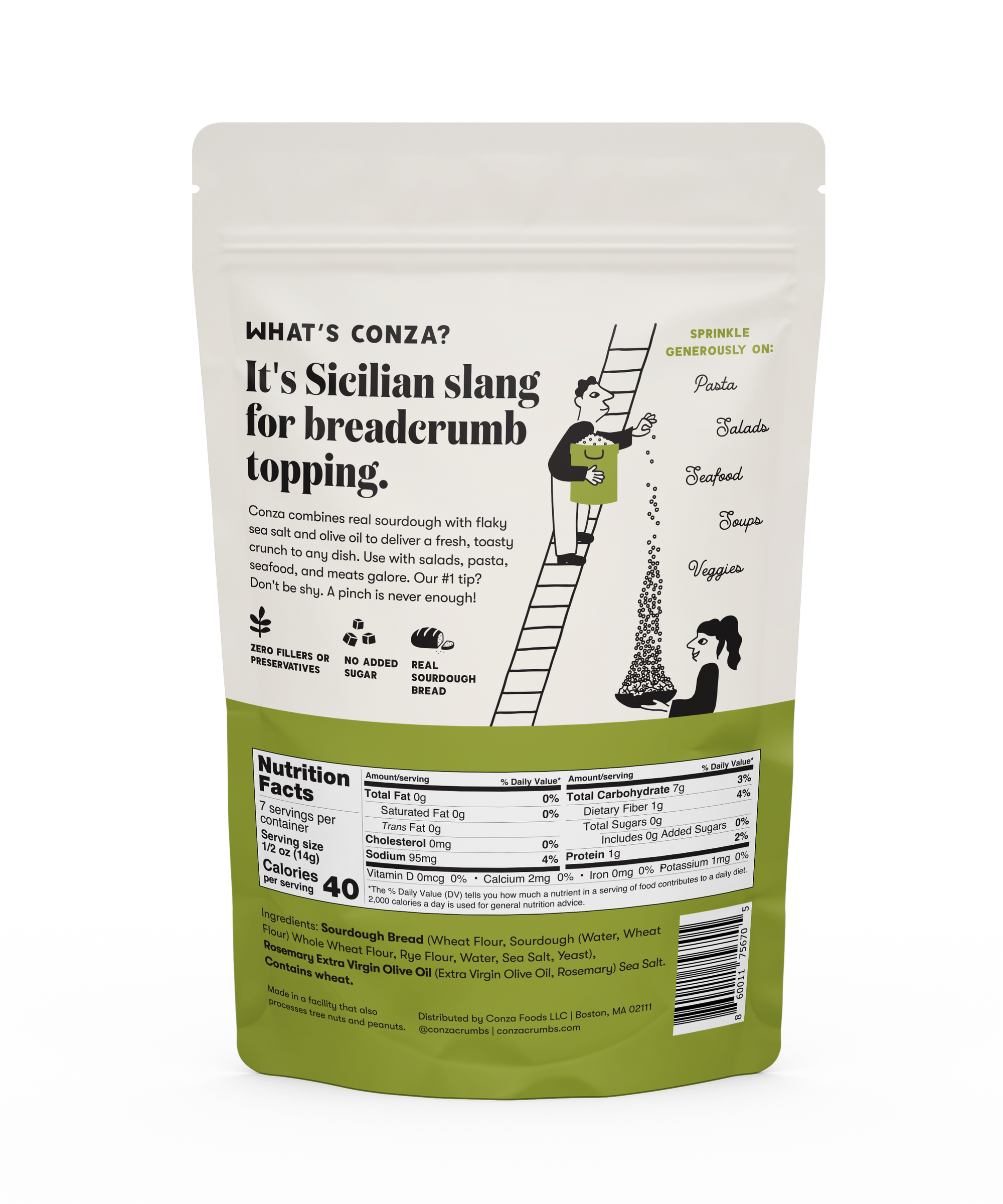Olive Oil & Sea Salt - Sourdough Crunch Breadcrumbs - 3.6oz