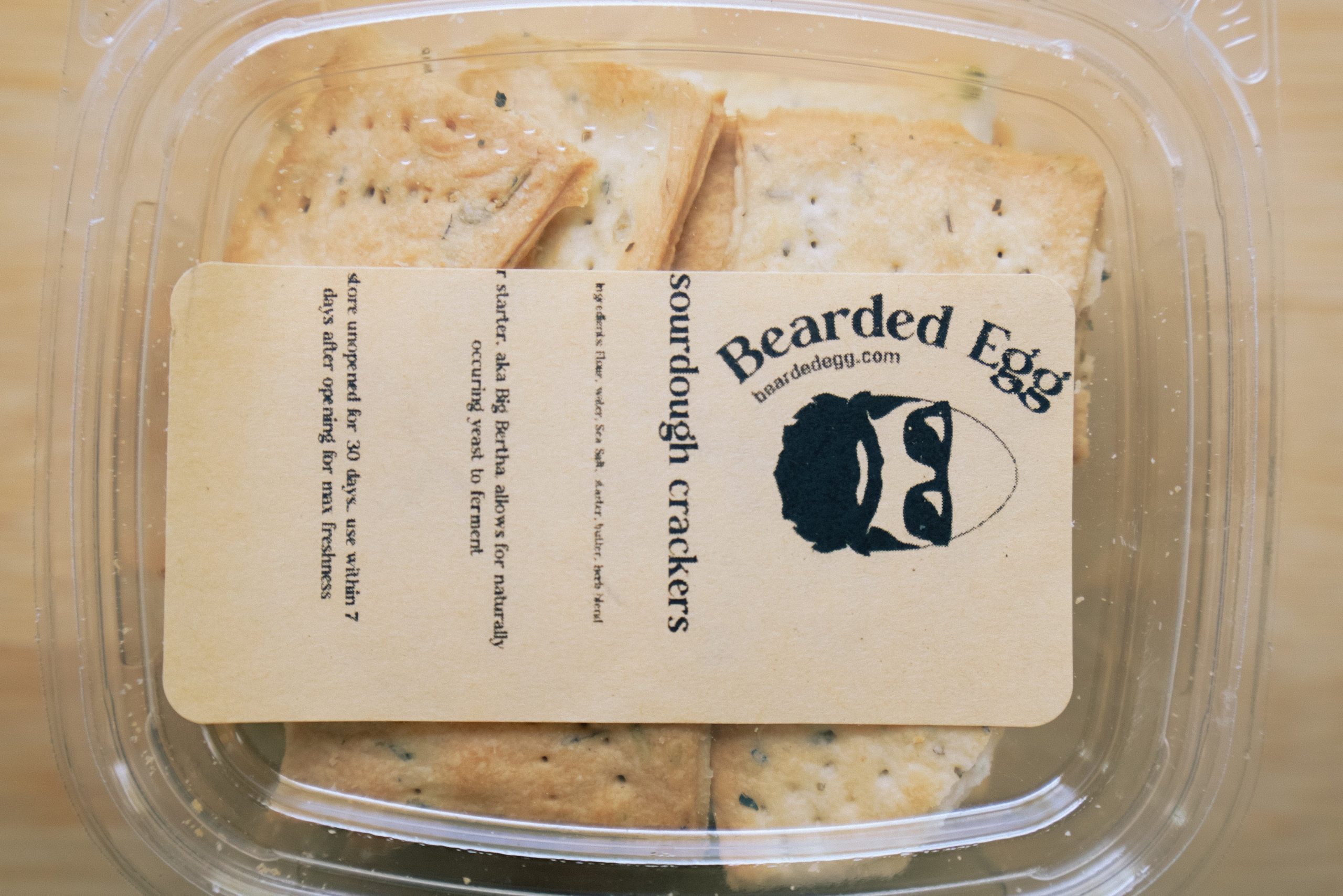 Sourdough crackers